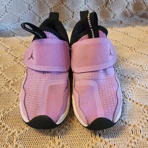 Girls lavender jordan velcro  tennis shoes size 13